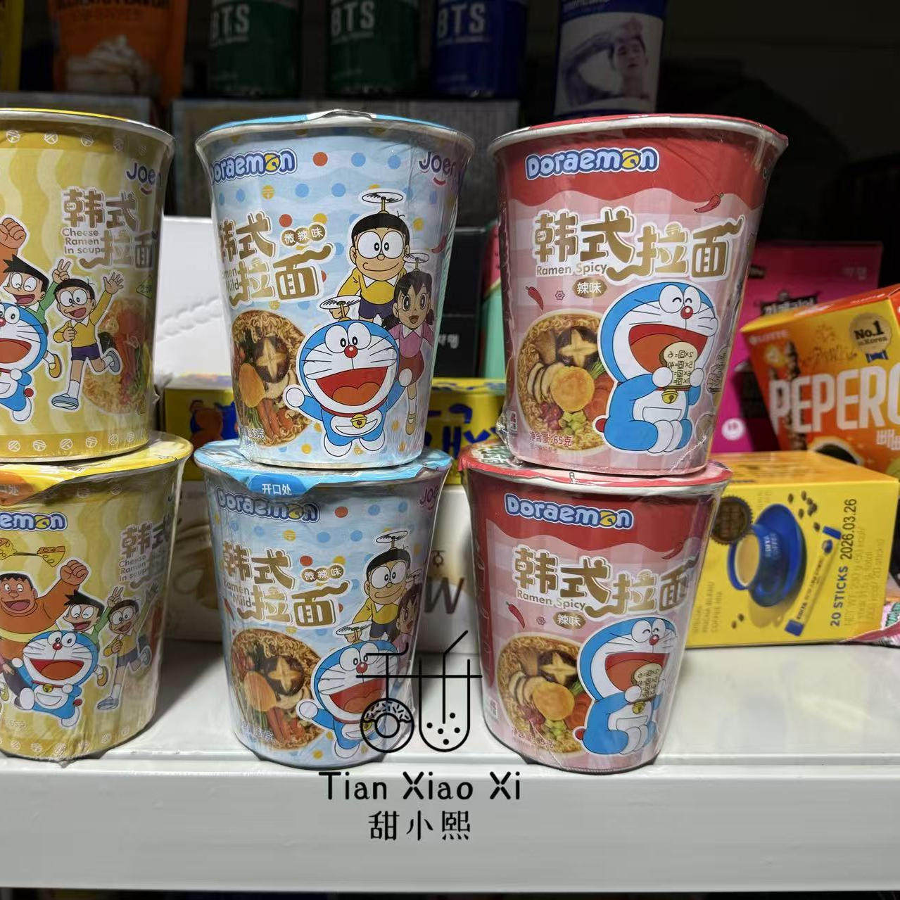 越南进口 joen韩式拉面芝士/辣味/微辣味杯面65g 方便速食杯面