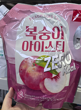 韩国进口莉迩Sweet's 饮料 zero桃子味冰红茶饮料1.5L