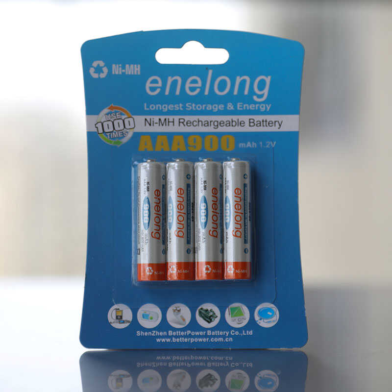 英文 enelong爱老公7号 900毫安低自放充电无绳电话机 AAA电池