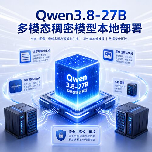 Qwen3.8多模态稠密模型本地部署LLM后训练调优agent蒸馏定制开发
