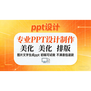 专业PPT定制设计制作 ppt美化文字图片排版 图文转PPT教学课件ppt