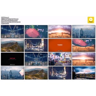 简洁动感图文切换特效ae视频模板 企业宣传片多图展示相册ae素材