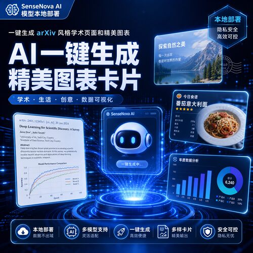 SenseNova信息流程图ai部署comfyui海报图表卡片arXiv工作流定制