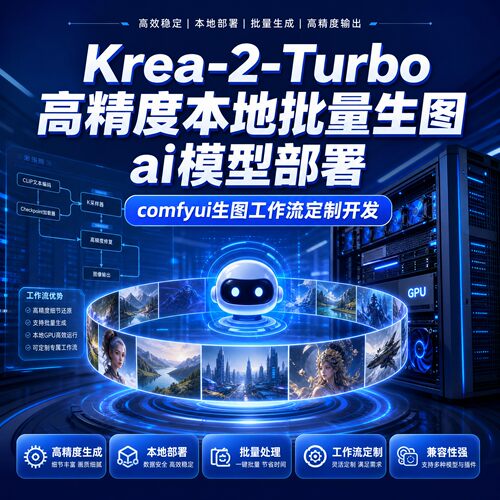 Krea2高精度批量生图ai模型部署comyfui生图工作流LoRA微调定制