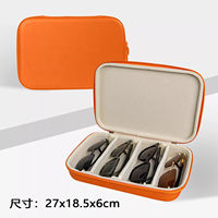 Universal two-pair glasses storage case, hard shell protective box, portable sunglasses case for outdoor travel, car sunglasses case thumbnail 3