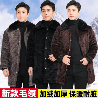 男士加绒加厚保暖耐脏工作棉服