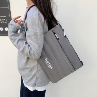 简约轻便包包女大学生上课通勤A4文件袋收纳包大容量15.6寸电脑包