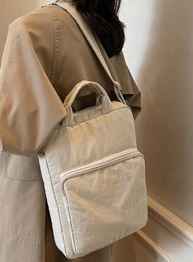 女包新款加厚手提袋平板15寸笔记本大学生通勤简约单肩斜挎电脑包