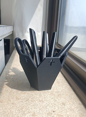 3D打印笔筒哥特式万圣节收纳具有独特设计的家居性装饰办公室