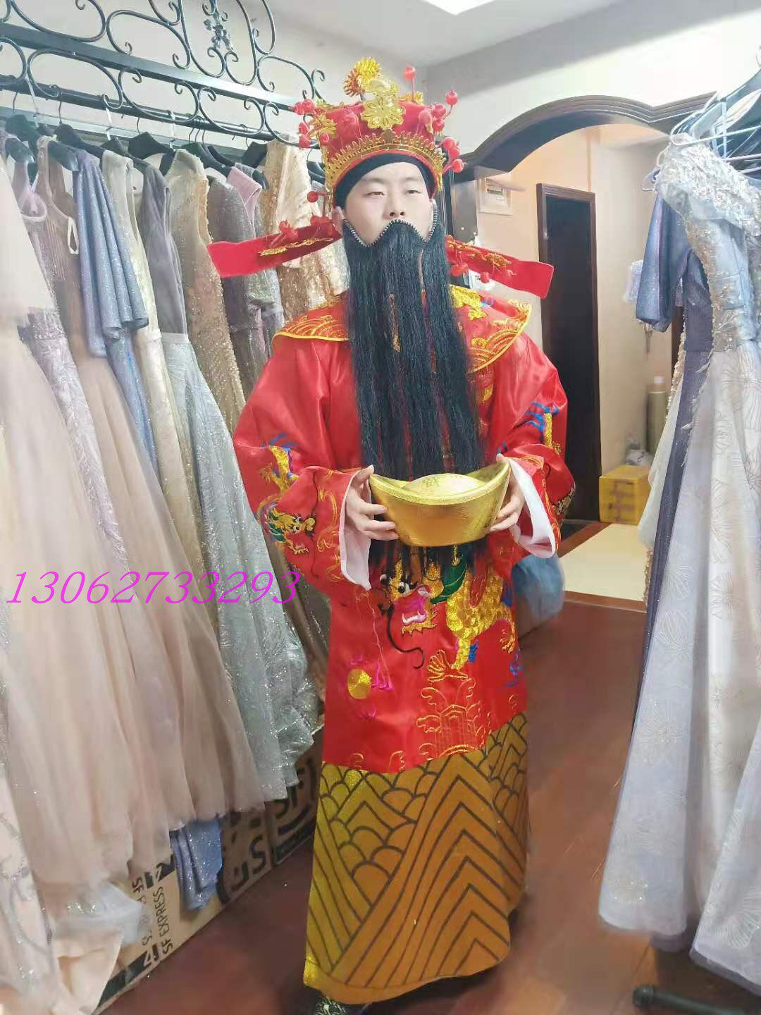 财神服装出租 新年财神服租赁  演出服 福禄寿喜财租赁