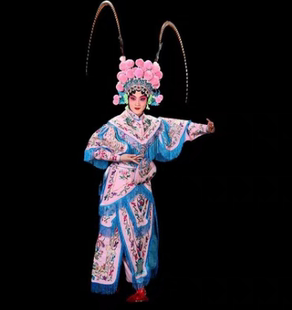 儿童京剧戏服戏曲戏剧武旦衣古装演出刀马旦女将女改良靠扈三娘