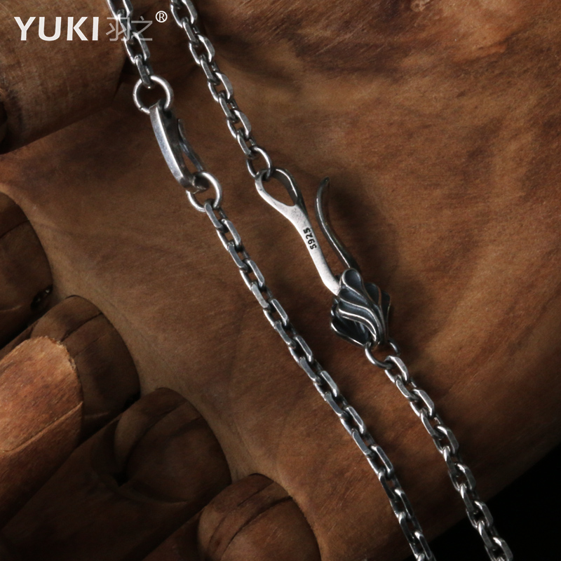 复古纯银纯银复古百搭太角链