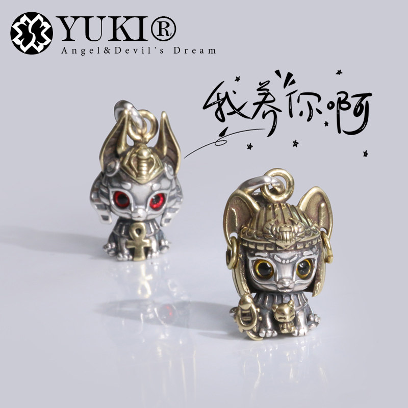 YUKI男女情侣925纯银项链阿努比斯贝斯特情人礼物银链子INS小众潮