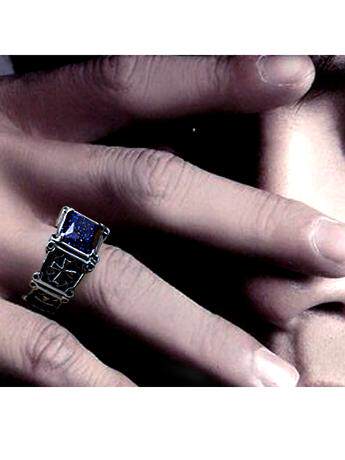 YUKI JEWELRY MENS TITANIUM STEEL RING RING TAIL RING RETRO BLACK GEM EUROPE AND AMERICA DOMINEERING PERSONALITY FEMALE HIPSTER