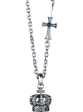 ins男士欧式小皇冠潮女银链子