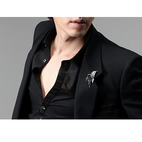 Broche homme YUKI en cristal autrichien - Ref 1172118 Image 5