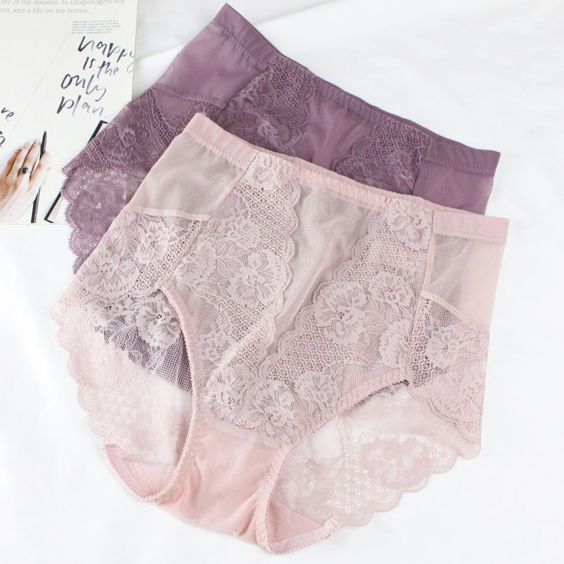 性感蕾丝高腰微收腹无痕女内裤