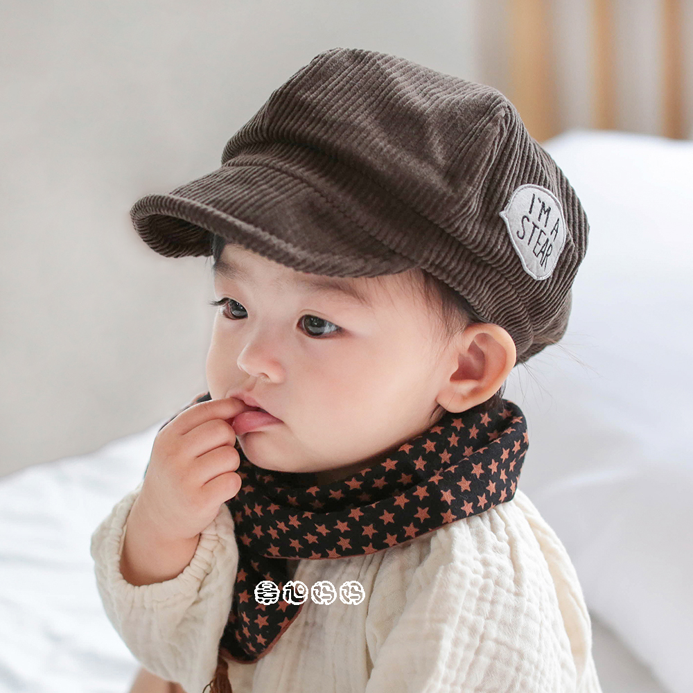 韩国婴幼儿鸭舌帽秋冬遮太阳帽子