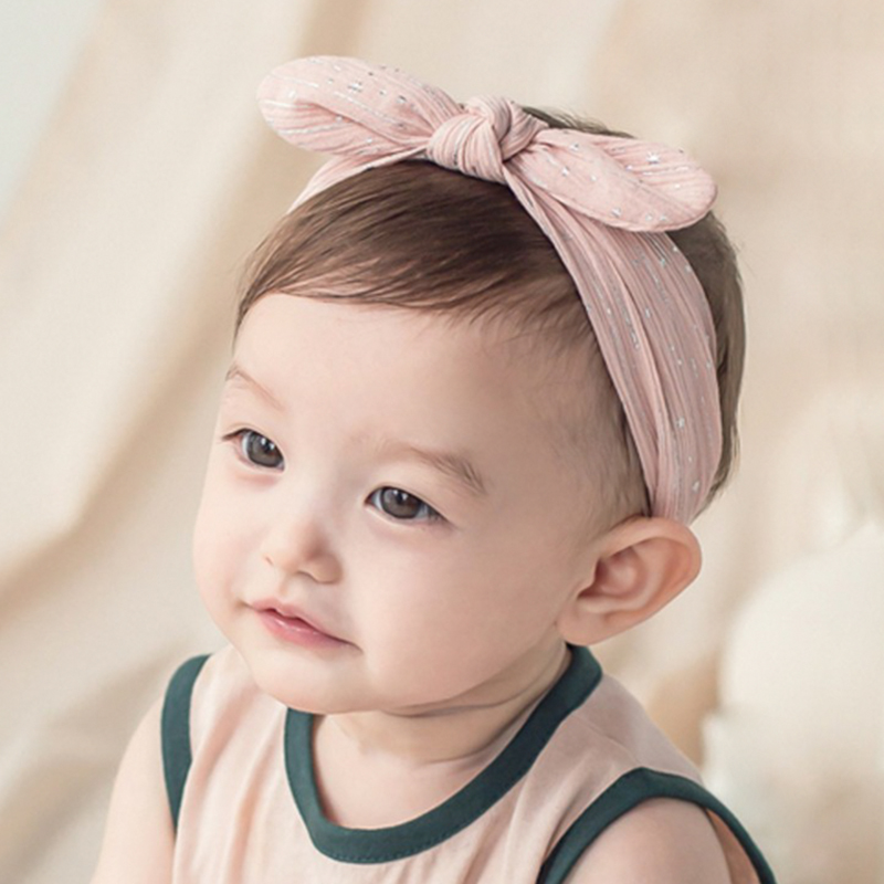 F273韩国进口婴儿童发带3-12个月公主发圈女宝宝百天生日周岁头饰
