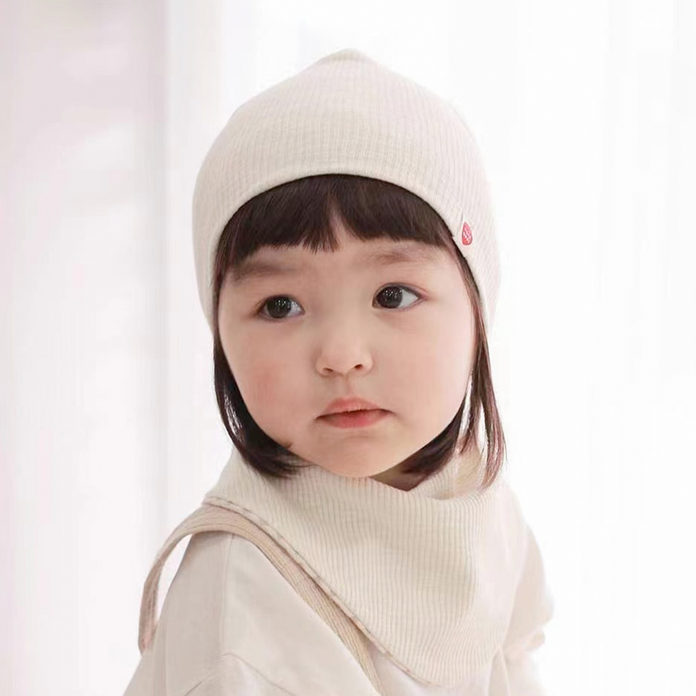 Applecat韩国进口可爱男女宝宝针织套头帽婴幼儿童春秋包头帽子