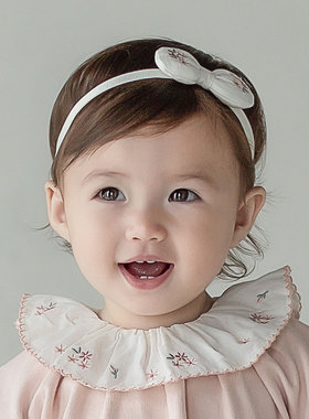 F388韩国进口女宝宝蝴蝶结发带 婴幼儿童头花 公主百天周岁宴配饰
