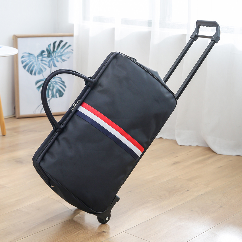 大容量拉杆行李包防水旅行袋带轮子轻便手提包可折叠登机旅游包袋