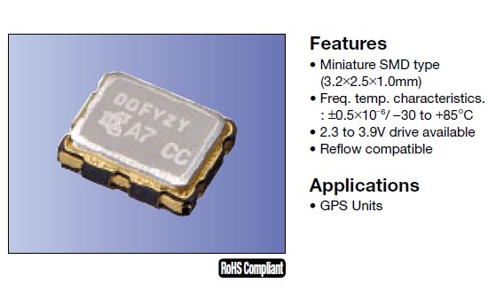 30m 3225 tcxo 温补晶振 贴片4脚 30mhz 有源 高精度 京瓷牌子