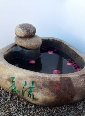 石头喷泉长流水摆件鱼缸L