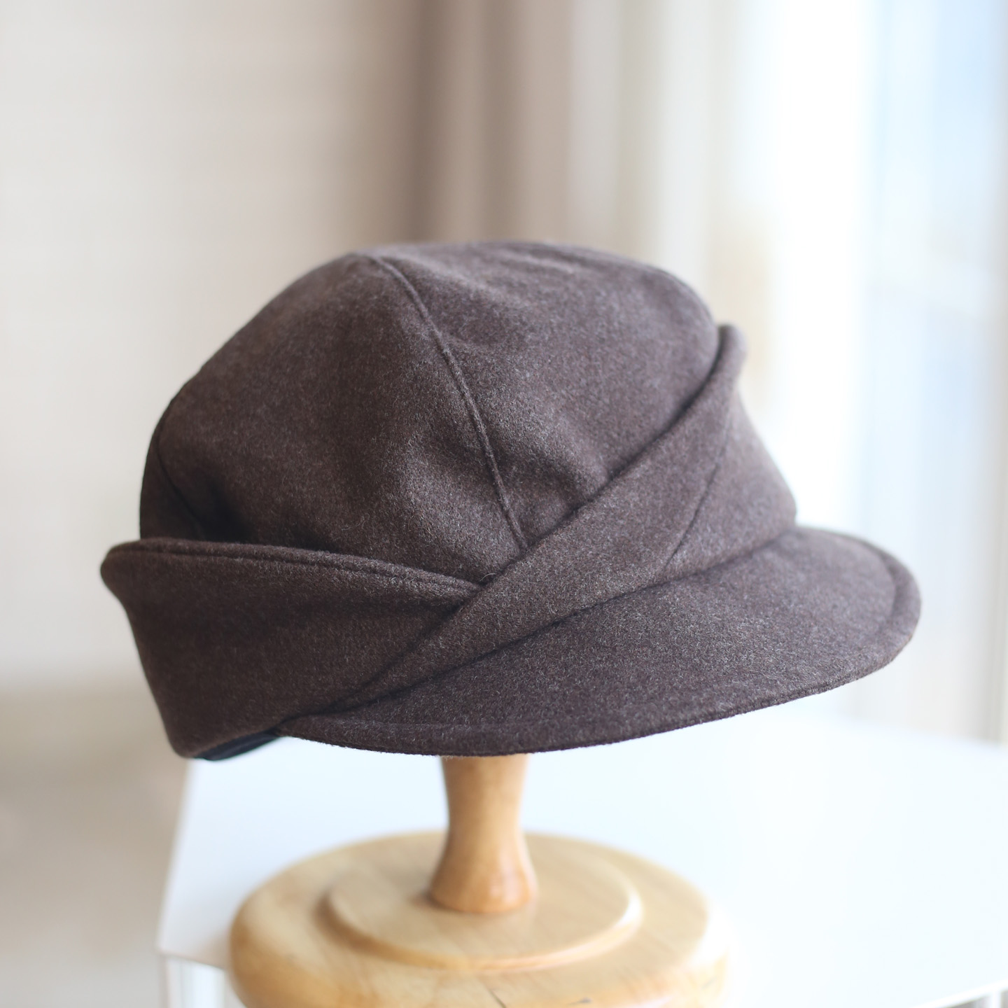 张婧仪同款马术帽秋冬羊毛混纺