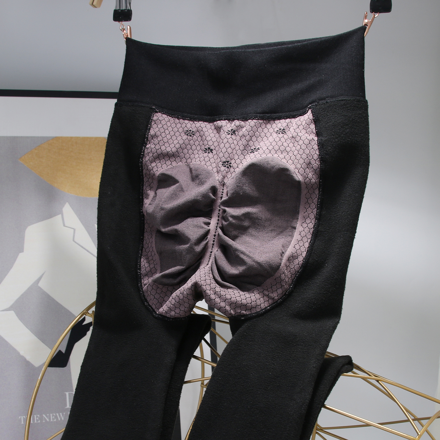 加绒水光袜踩脚打底裤肉色大码