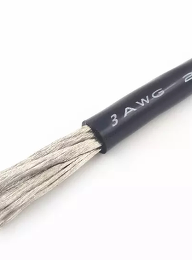 特软硅胶线#6-12AWG 耐高温200度 航模锂电池连接线电源线黑/红色
