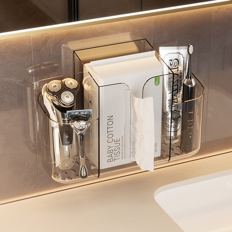 洗脸巾收纳盒壁挂卫生间二次利用废弃脸巾盒子二合一纸巾盒置物架,收纳整理,纸巾盒,淘宝优惠券,粉丝福利购,淘宝优惠卷