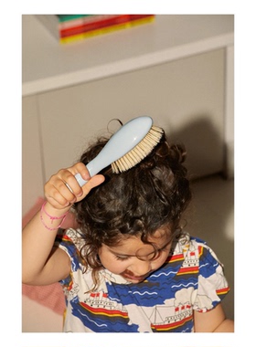 粉色现货温和安全新生礼品法国La Bonne Brosse 6号儿童发梳0-6岁