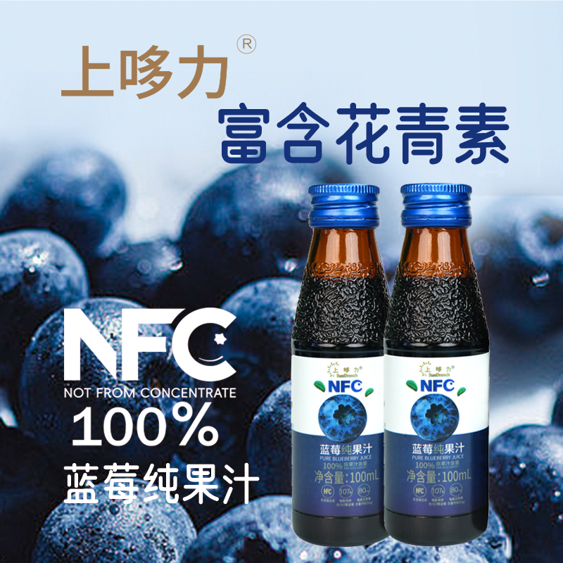 上哆力100%蓝莓原浆纯果汁饮品