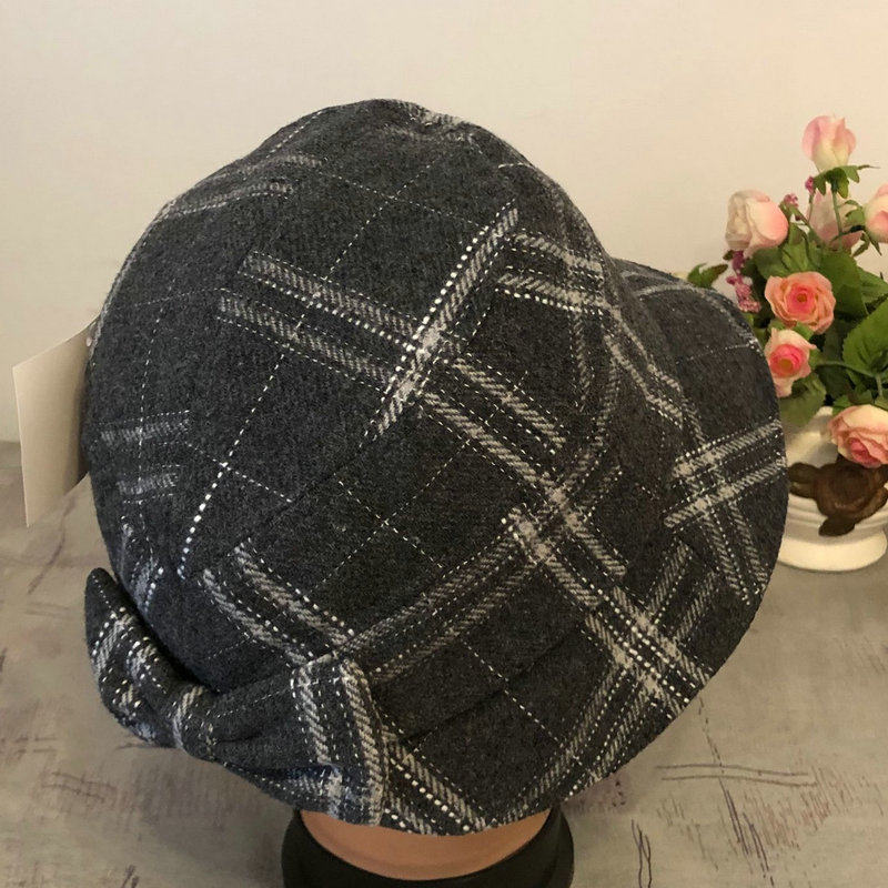 优雅款日本新款女士盆帽秋冬天防晒遮阳帽防风帽可折叠时尚帽子