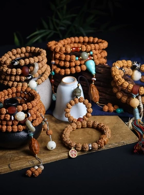 新品尼泊尔金刚菩提子手串文玩佛珠藏式民族风手链女饰品