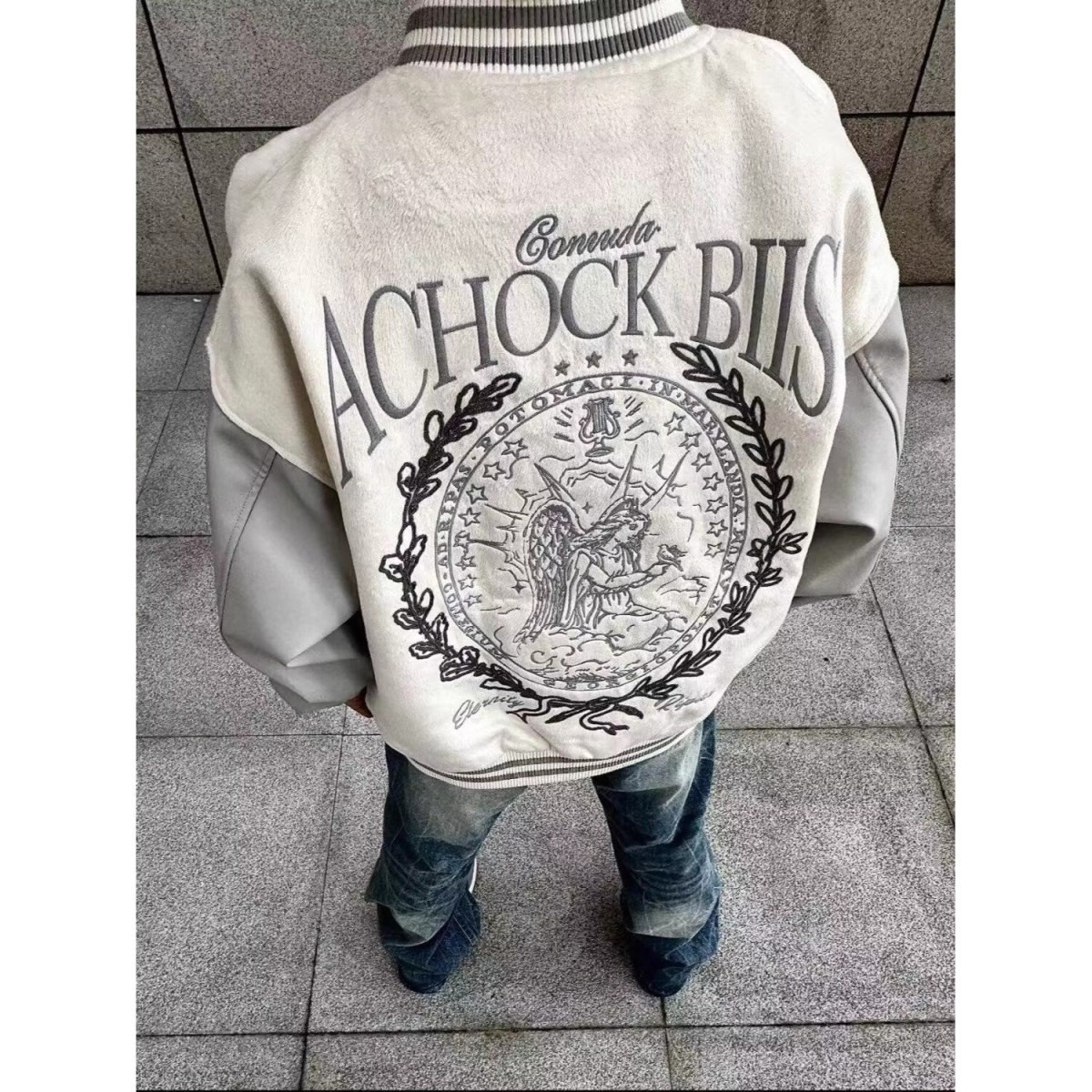 2025美式学院风棒球服男女潮牌新款oversize宽松飞行夹克刺绣外套