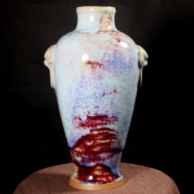 禹州神垕钧瓷礼品窑变花瓶中式