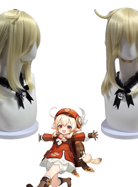 cos游戏动漫假发原神可莉头发逃跑太阳西风火花骑士红蛋糕魔女装