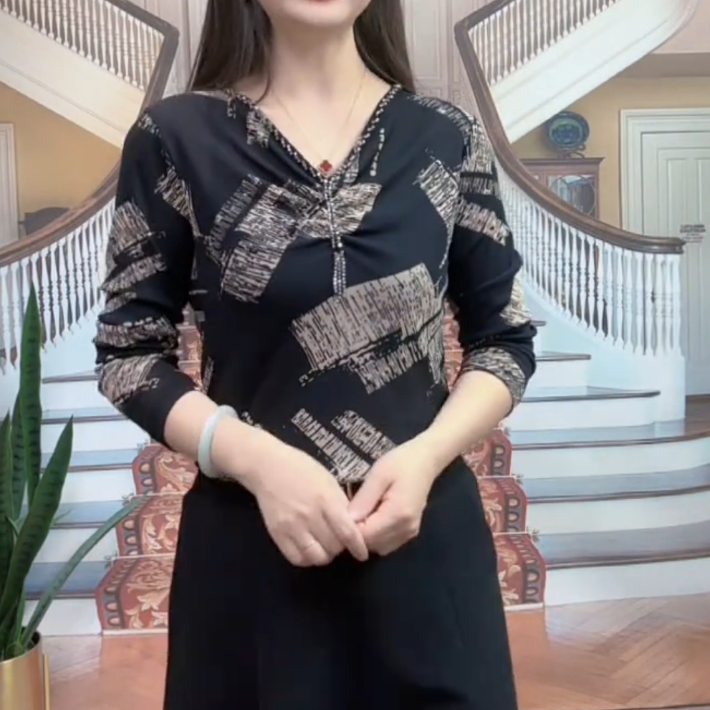 大码女装2025春秋新款打底衫上衣