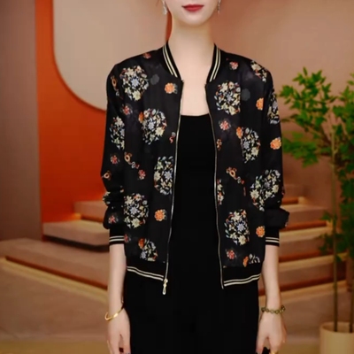 大码女装2025春秋宽松显瘦外套