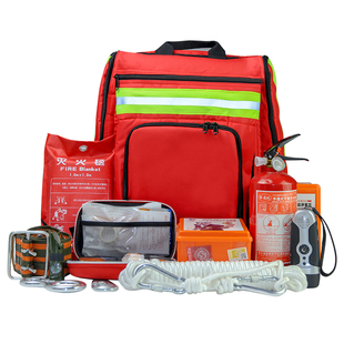 红立方地震应急包人防家庭火灾地震逃生自救避险求生生存背包套装