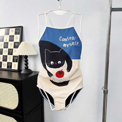 【贪嘴猫】新款泳衣女款专业运动训练三角连体泳装性感竞技游泳衣