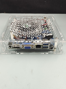 Nano-itx 1037u J1900游娱宝盒12*12cm工控主板亚克力透明机箱