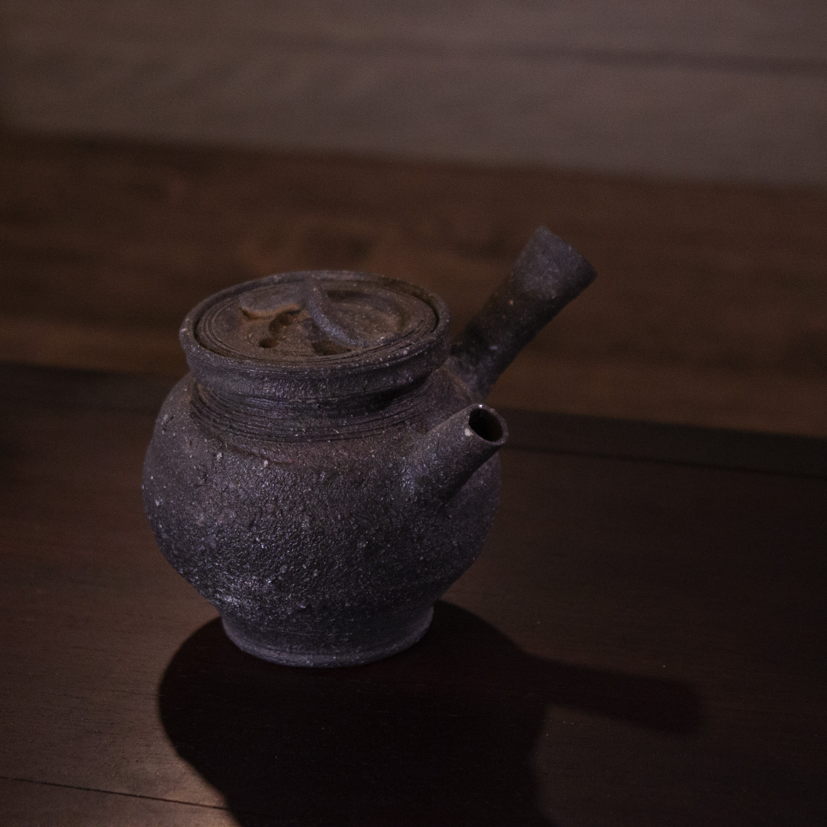 柴烧茶具茶壶六贤手工泡茶壶中式复古手捏陶器侘寂南蛮烧茶小欢