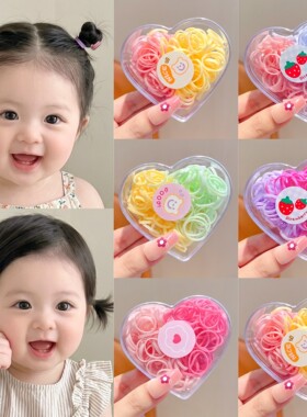 宝宝不伤发彩色皮筋一次性幼儿园女童扎小辫发绳儿童高弹发圈头饰