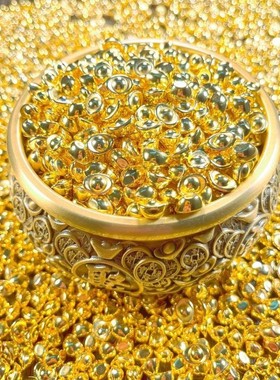 仿真迷你小元宝塑料电镀实心创意摆件玩具配件配饰装饰品实心