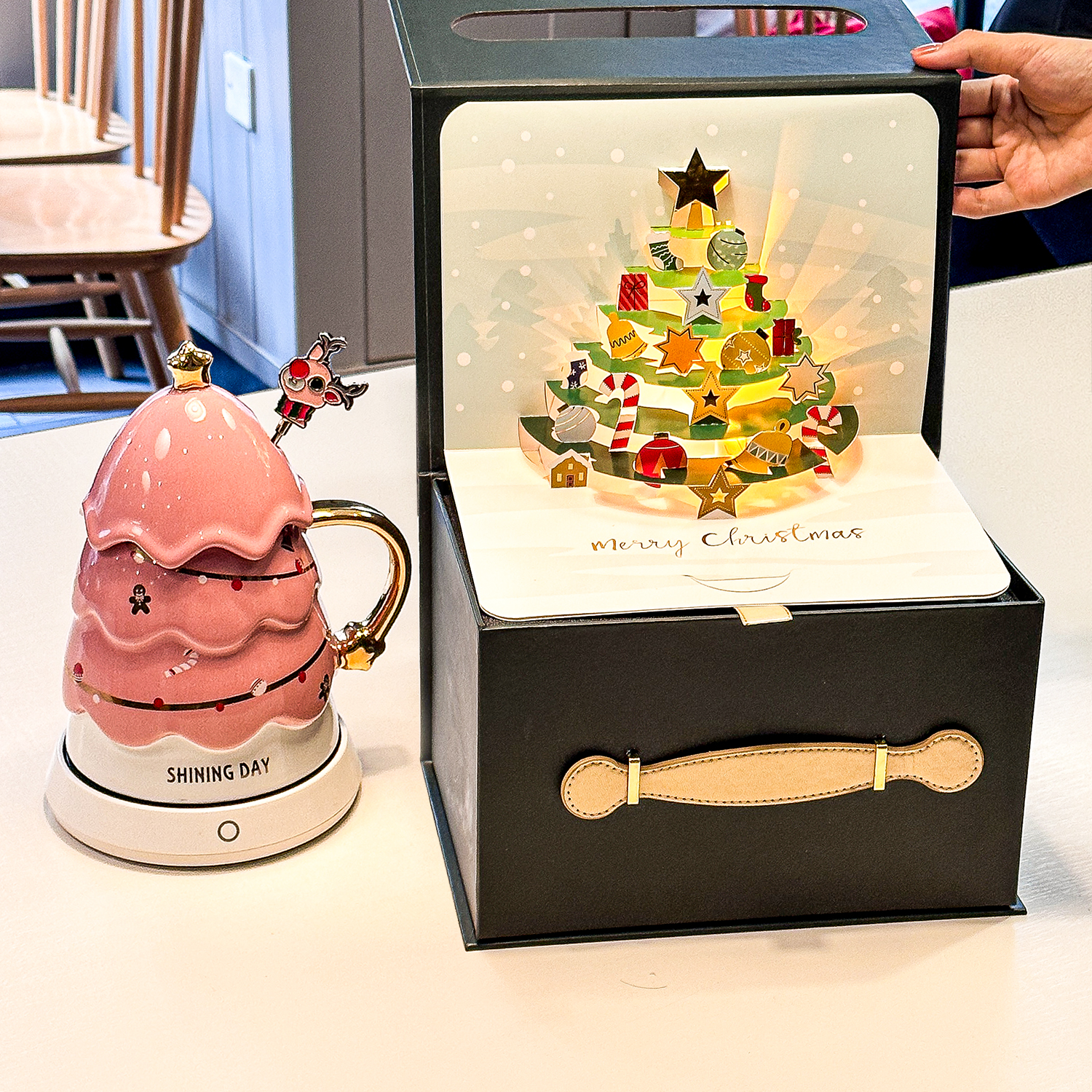 萌舍高级感圣诞节礼物女生送闺蜜创意水杯圣诞杯子女孩实用伴手礼