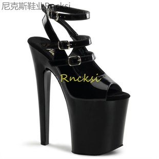 超高跟女凉鞋 T台走秀鞋 20厘米时装 夜店细跟钢管舞鞋 女模特礼服鞋