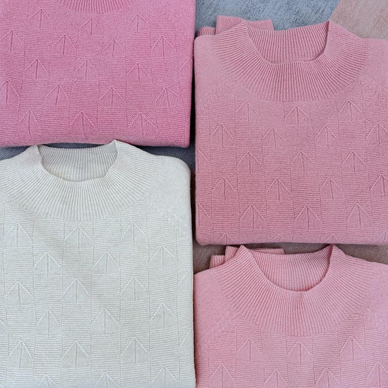 2024冬季新款韩版宽松半高领毛衣